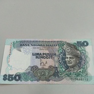 6th series Malaysia 50 Ringgit Serial:YU5648112 condition:About Uncirculated AUNC