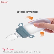 [Honour] Baby Feeding Bottle + Teether Baby Silicone Feeding Squeeze Bottle Spoon