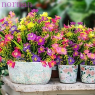 NORMAN Artificial Flowers, Plastic UV Resistant Fake Greenery Shrubs Plants, Home Decor Fake Creative Fake Flowers Wedding