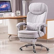Office Desk Chair Comfortable Fabric Computer Chair Ergonomic Boss Chair Office Chair High Back Swivel Chair Home Lunch Break Recliner(Color:Grey) interesting