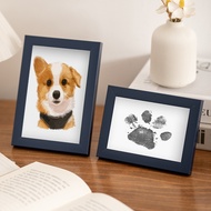 [Ready Stock Hot Sale] Pet Hand Footprint Photo Frame 20cm Photo Frame Baby Ink Pad Baby Hand Footpr