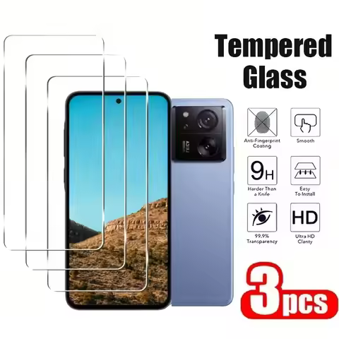 3PCS Screen Protector For Xiaomi 11T 12T Pro 12T 13T Tempered Glass Film For 10T 13T Pro Xiaomi Seri