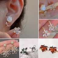 Korean fashion angel devil stud earrings  rose Fritillaria women earrings jewelry