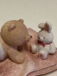 著尿片造型 BB熊 兔公仔 Forever friend friends 熊仔 樹脂擺設 hand painted Bear figurine figure  hallmark cards by De