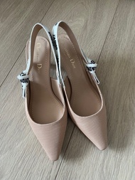 Christian Dior J'Adior 淺粉色高跟鞋貓跟鞋矮跟鞋