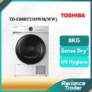 Toshiba Sense Dry Tumble Dryer 8KG TD-E80BT21HWM(WW)