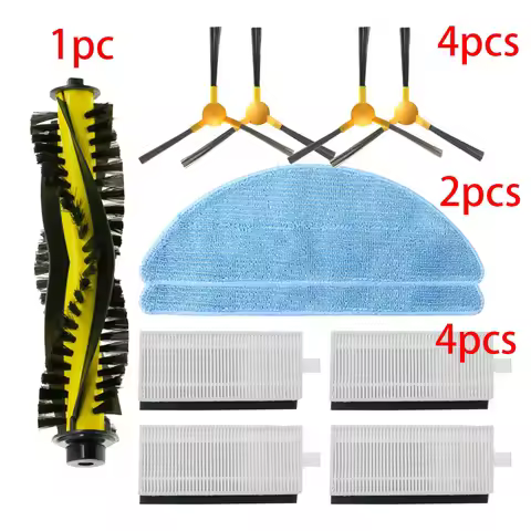 Side brush + Filter + Mop + Roller Brush for Mamibot Exvac660 650 Robot Vacuum Cleaner Replacement K