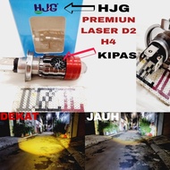 Hjg premium laser d2 h4 With 2-color ac dc led Headlight Fan