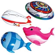 【促銷】婚慶禮物空氣球遙控飛魚充氣海豚飛機氦氣鯊魚搖控小丑魚UFO帶燈