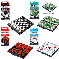 Portable Magnetic Family Board Game Chess , Snake , Draught ,Duel ,Tic-Tac-Toe Boardgame