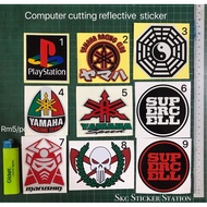 Yamaha/Supercell/Playstation Sticker Cutting Overlapping Reflective