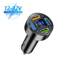 66W 4USB Port 2PD Fast Charging Mobile Phone Charging Car Charger 12V-24-32V