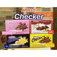 Apollo checker เวเฟอร์เคลือบช็อกโกแลตสอดไส้ในตำนาน อร่อยมาก 1กล่อง 24ชิ้น มีฮาลาล