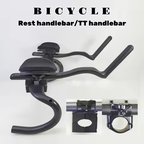 Bicycle Rest handlebar TT Carbon Fiber Handlebars Road Bike Fixed Chain Wheel 45 ° Triathlon Bike Ac