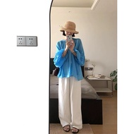 New Arrival (AP206) Yoon na rin blue shirt Good Quality Cutting Wear It And Make Your Skin Look Supe