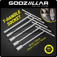 T-Wrench Handle Socket 8mm 10mm 12mm 13mm 14mm Car Repair Tool Spanar T Hex Nut