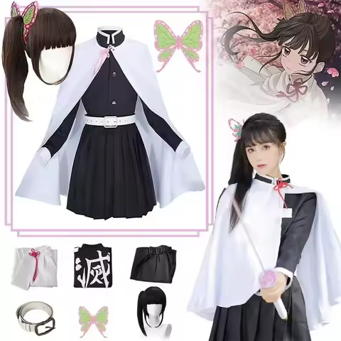2026 Anime character Butterfly Kocho Shinobu COS costume wig kimono adult set women's Halloween prem