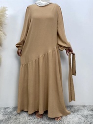 ชุดเดรสมุสลิม Eid สำหรับผู้หญิง Abaya ชุดเดรสปาร์ตี้ Moroccoเสื้อคลุมยาวดูไบอาหรับอาบายาอิสลาม2024