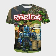 Roblox เสื้อยืดแฟชั่นสำหรับเด็ก, เสื้อยืดลายการ์ตูนแขนสั้นสำหรับเด็กผู้ชายเสื้อยืดแนวสตรีทลำลองสุดเท