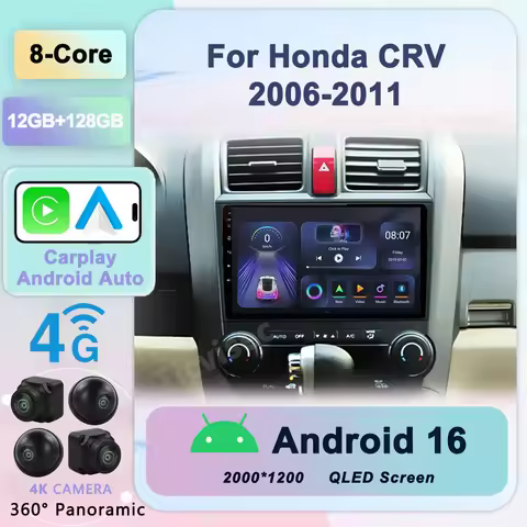 Android 13 Car Radio For Honda CR-V 3 RE CRV 2007-2011 Multimedia Video Player 2 Din Navigation GPS