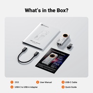 HIFI DAC DS3เสียง Fosi DAC Amp XMOS XU316สมดุล DSD512เครื่องขยายเสียง4.4Mm สมดุล + 3.5Mm