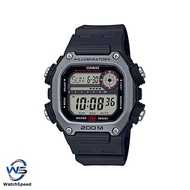 Casio DW-291 DW291H-1A DW-291H-1A Digital Black Resin Band Illuminator Men Watch