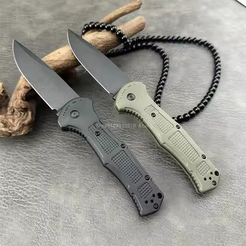 BM 9070 Claymore Pocket pocket knife Nylon fiber handle D2 steel Outdoor Tactical Hunting Camping Hi