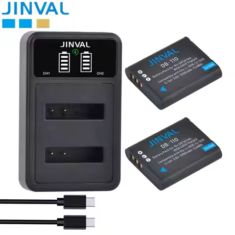 JINVAL 1500mAh DB-110 Battery LI-90B LI-92B Replacement Battery For Olympus Tough TG-6 TG-7 Stylus X