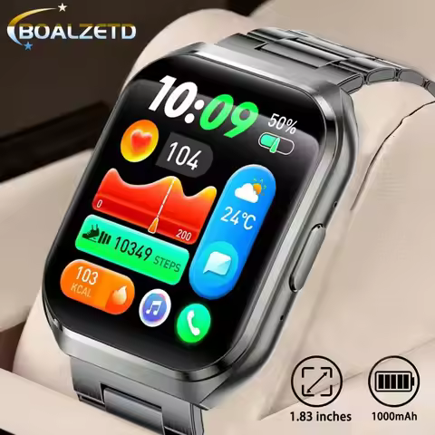 2026 For Men Women Smart Watch 1.83 AMOLED 3D Curved Screen Waterproof Sports Fitness Tracker BT Cal