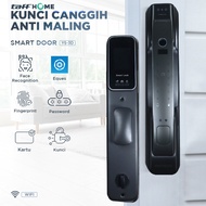 [TaffHOME] Kunci Pintu Rumah Smart Door Fingerprint 3D Face Recognition Card Eques - YS-3D