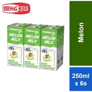 Beng kee pokka melon milk drink 250ml *6pcs