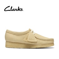 Clarks Womens Wallabee. Shoes - Pale Yellow Lea Kasut Perempuan