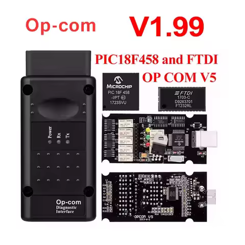 op-com V 1.99 OBD 2 Auto Diagnostic tool opcom V1.99 with PIC18F458 FTDI for Opel OP COM CAN BUS V1.