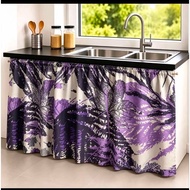 Elegant kitchen sink non ring suksukan curtain 30 inches by 58 inches