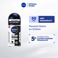 NIVEA MEN Black & White Deodorant Roll On 50ml / Antiperspirant / Ubat Ketiak