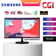 Samsung 24" LS24C360EAEXXS 75HZ 4MS FHD FreeSync Eye Care Essential Curved Monitor C360
