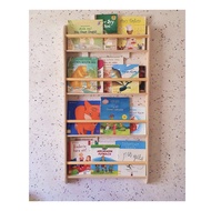 Kệ Sách Cho Bé - Giá Để Sách Treo Tường Bằng Gỗ Thông Cao Cấp Dài 120cm TẶNG KÈM Đinh Vít GS-001