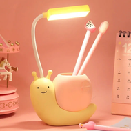 LED Children's Bedroom Study Table Lamp  Cute Cartoon Snail USB Charging Reading Light  Energy Saving Eye Protection Desk Lamp