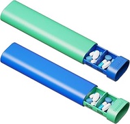 SpaceAid 2 Pack Pill Organizer Box 7 Day, Weekly Travel Pill Case Holder, 2 Times a Day AM PM Daily 