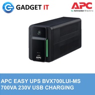APC EASY UPS BVX700LUI-MS 700VA 230V USB CHARGING + UNIVERSAL SOCKET (BVX700 / BVX700LUI / BVX700-MS