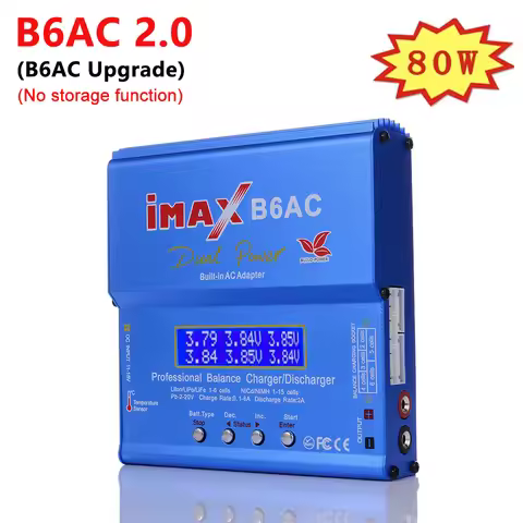 80W iMAX B6 AC 2.0 RC Battery Balance Charger B6AC 2.0 7A For LiHv Lipo nimh Li-ion ni-cd Digital LC