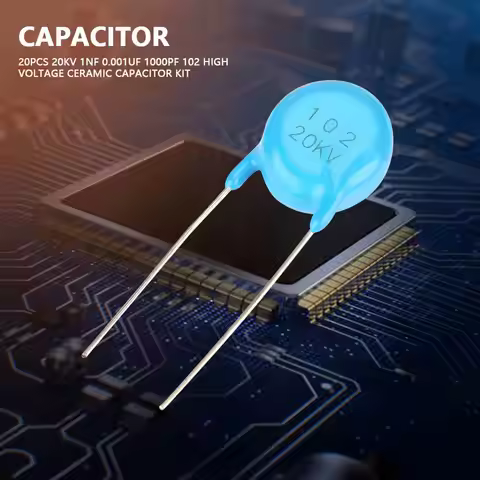 20PCS 20KV 1nF 0.001uF 1000pF 102 High Voltage Ceramic Capacitor Kit Ceramic Capacitor Capacitor Hig