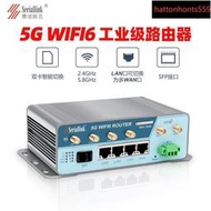 賽諾聯克工業級5G路由器 支持i-Fi6雙卡CPE 導軌安裝 4個千兆網路接口標準POE輸出 1個SFP光口5G轉有