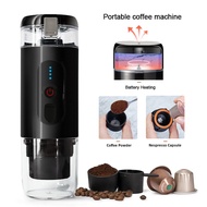 Portable Coffee Drip Machine Espresso for Car Home Rechargeable Capsule Coffee Maker Fit Nespresso Capsule Coffee Powder 20 Bar