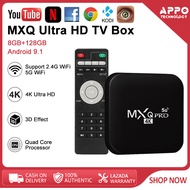 MXQ Pro 4K Android 11.0 TV Box 5G for Non Smart TV Ultra HD Quad Core TV Box 2.4G Wifi 8GB+128GB Sma