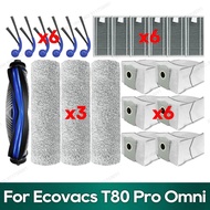 Compatible for Ecovacs T80 Pro Omni Accessories Main Brush Hepa Filter Roller Mop Dust Bag Spare Par