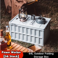 64L Foldable office Storage Box Portable Outdoor Camping Waterproof travel Organiser