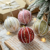Christmas Decoration Ball Christmas Ball Christmas Ball 8cm Pink Sequin Ball Pendant Colorful Ball C