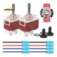 4Pin Reverse Polarity Toggle Switch 2PCS 12V Momentary Rocker Switch 30A on Off on DPDT 3 Position W