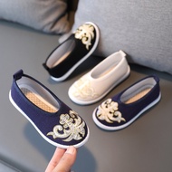 ((Limited Time Offer) Hanfu Shoes Children Antique Embroidered Shoes Chinese Style Old Beijing Cloth
